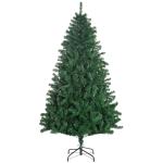 Árvore de Natal 180 cm com 1000 Ramos de PVC e Suporte de Aço Decoração de Natal para Interior Verde