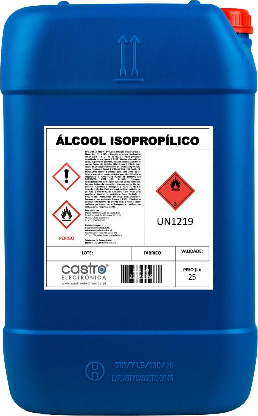 Álcool Isopropílico (Isopropanol) p/ Limpeza - 25 Litros