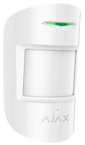 Sensor PIR e Detector Quebra de Vidros s/ Fios 868MHz (Branco) p/ Alarme AJAX AJ - HUBKIT