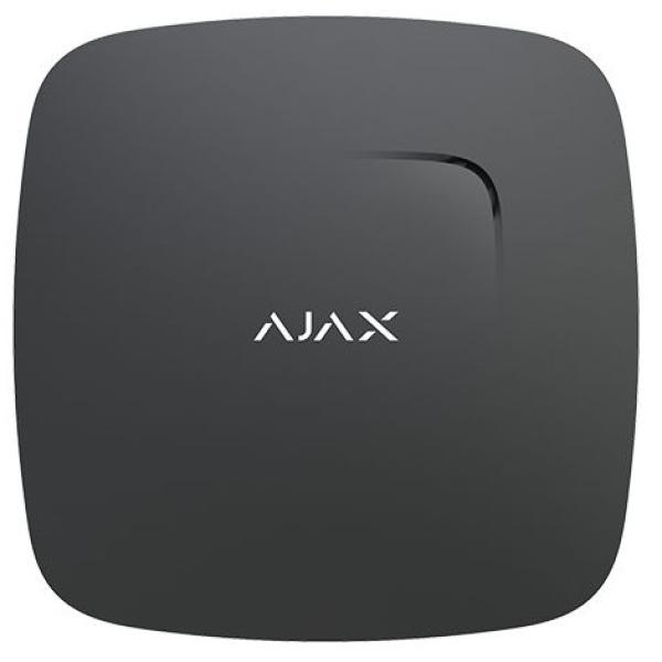 Detector de Fumo e Sensor de Temperatura s/ Fios 868MHz (Preto) p/ Alarme AJAX AJ - HUBKIT
