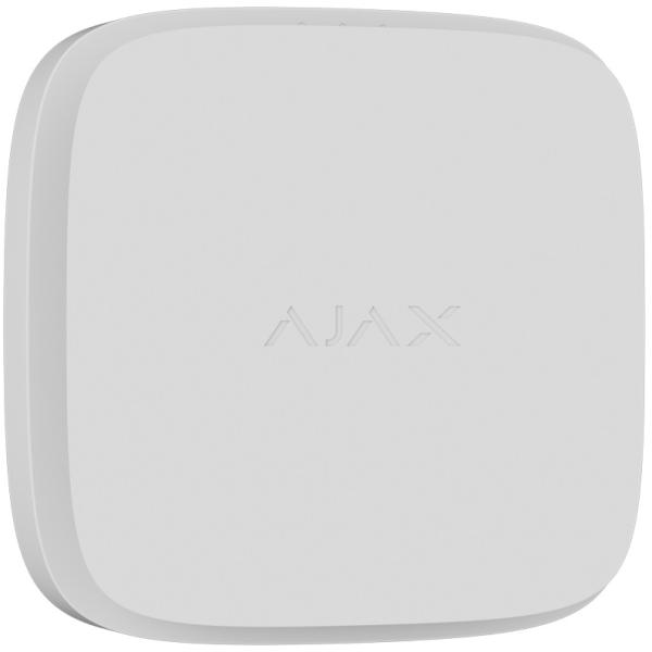 Detector de Fumo s/ Fios 868 MHz c/ Sensor de Temperatura e Sirene (Branco) - AJAX