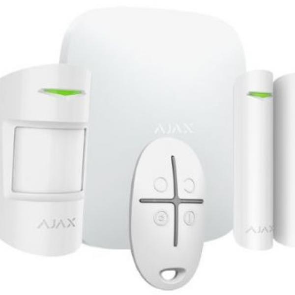 Kit Alarme Profissional s/ Fios GSM Anti - Intrusão (Branco) - AJAX