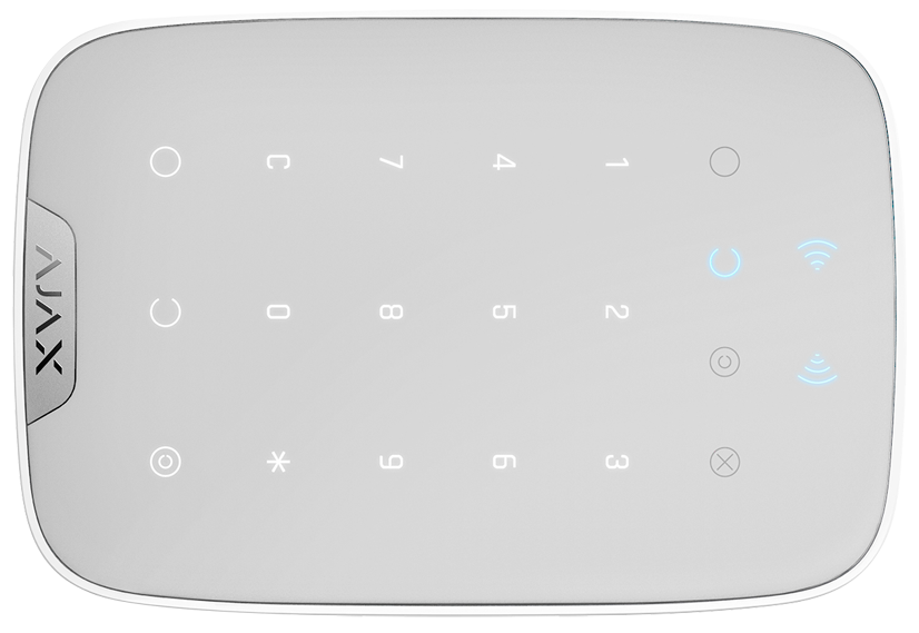 Teclado de Segurança Independente Wireless c/ Leitor (Branco) - AJAX