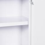 Armário de Parede para Medicamentos de Aço com 3 Prateleiras e 2 Chaves para Casa de Banho 40x15x53,5 cm Branco