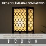 Candeeiro de Pé de Madeira com Estantes Lâmpada E27 Máx. 40W com Interruptor 26x26x156cm Preto e Branco