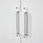 Armário de Metal de Armazenamento com Dupla Porta 2 Prateleiras com Altura Ajustável Armário para Escritório 75x33x110 cm Branco