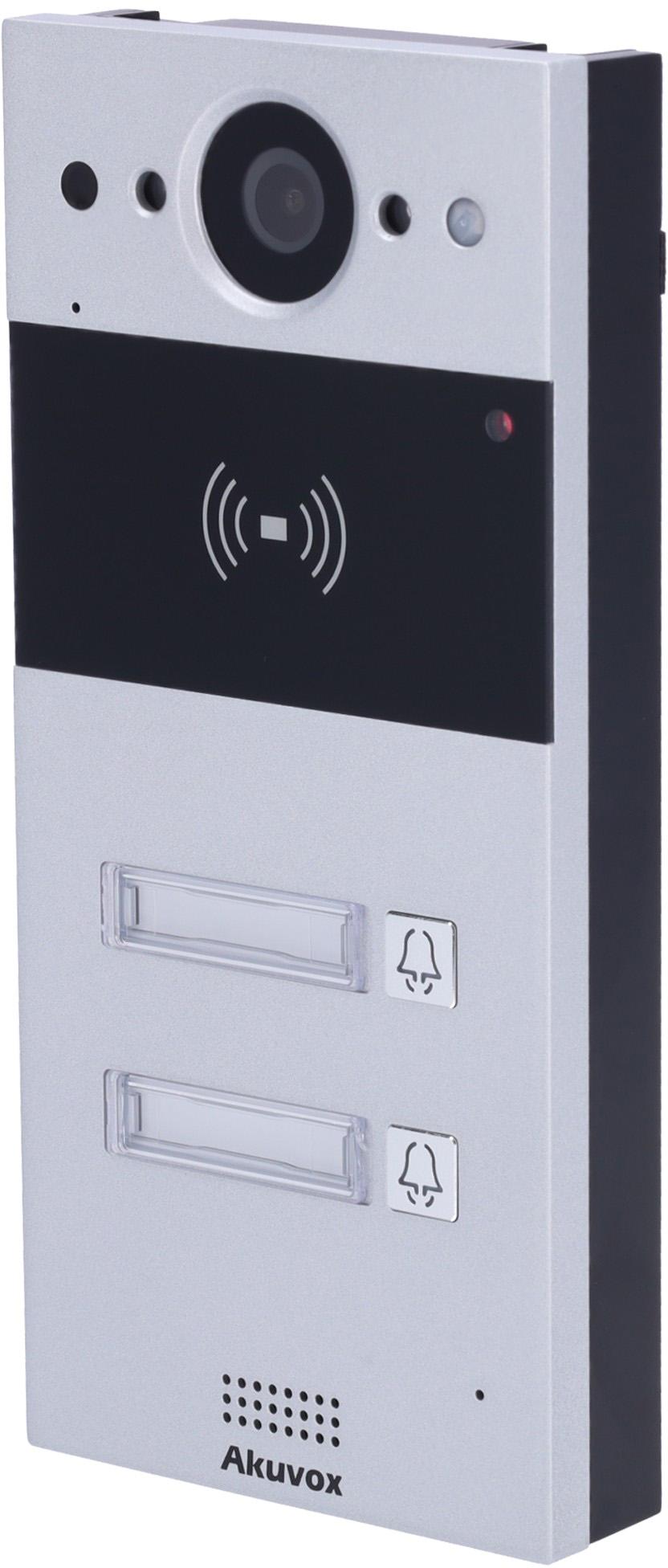 Video Porteiro IP Antivandálico de Superficie (2 Apartamentos) AK - R20B - 2B 2Mpx - AKUVOX