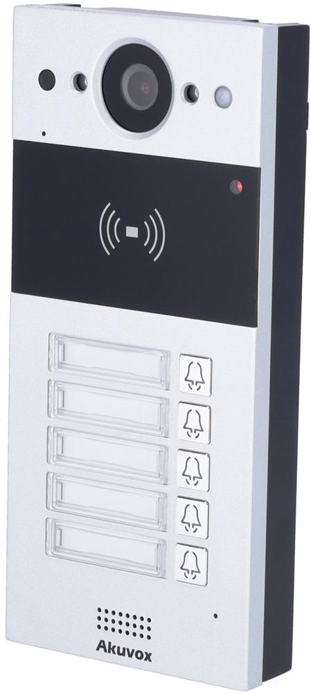 Video Porteiro IP Antivandálico de Superficie (5 Apartamentos) AK - R20B - 5B 2Mpx - AKUVOX