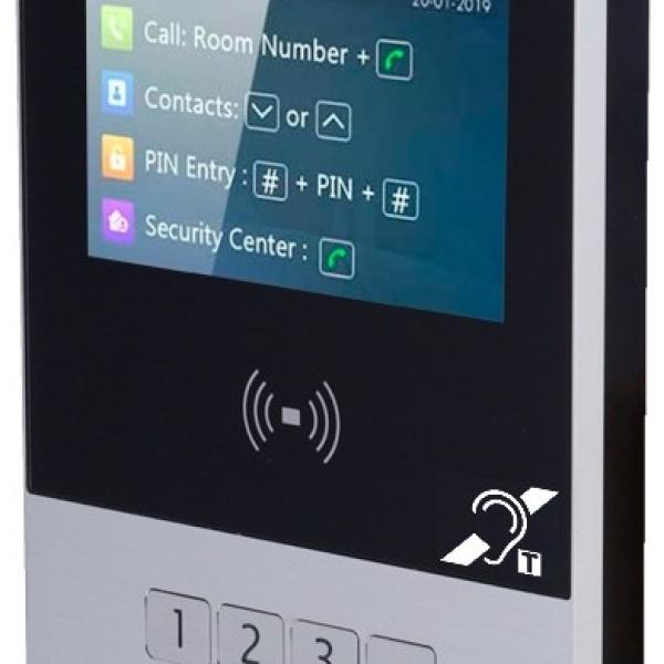 Video Porteiro IP em Superficie (Multi - Apartamentos) AK - R28A - BIM 2Mpx TFT LCD 4,3 - AKUVOX