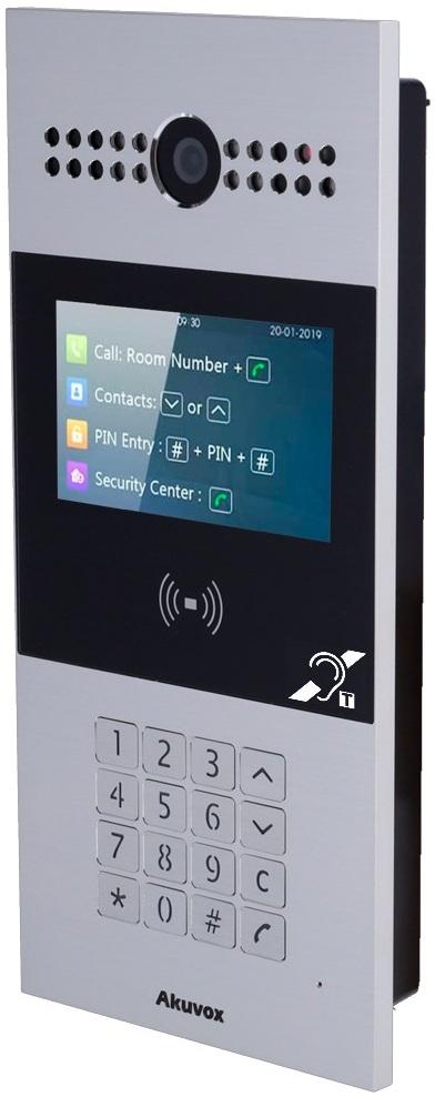 Video Porteiro IP em Superficie (Multi - Apartamentos) AK - R28A - BIM 2Mpx TFT LCD 4,3 - AKUVOX