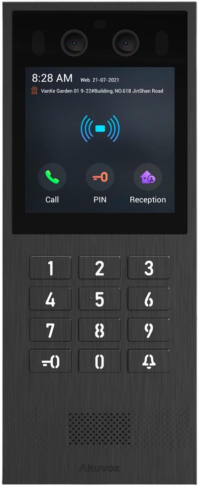 Video Porteiro IP Antivandálico em Superficie (Multi - Apartamentos) X912S 2Mpx TFT 4 - AKUVOX