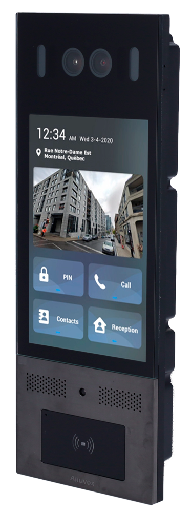 Botoneira IP 8 IPS c/ Câmara Dupla 2Mpx IP65/IK10 - AKUVOX