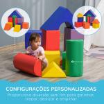Conjunto de 11 Blocos de Espuma para Crianças Brinquedo de Aprendizagem para Crianças 1 - 3 Anos 50x50x25 cm Multicor