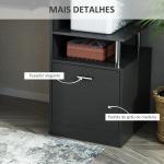 Secretária para Escritório de Madeira MDF 152x60x88 cm Preto