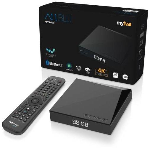 Receptor IPTV OTT Android A11 Blu 2GB/16GB Wi - Fi 4K MyTV2 - AMIKO