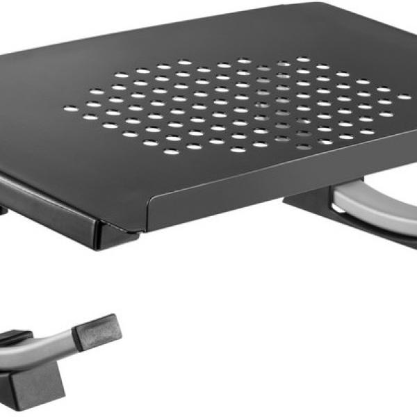 Base Ergonómica Inclinável p/ PC Portátil (Preto/Prateado) - NAPOFIX