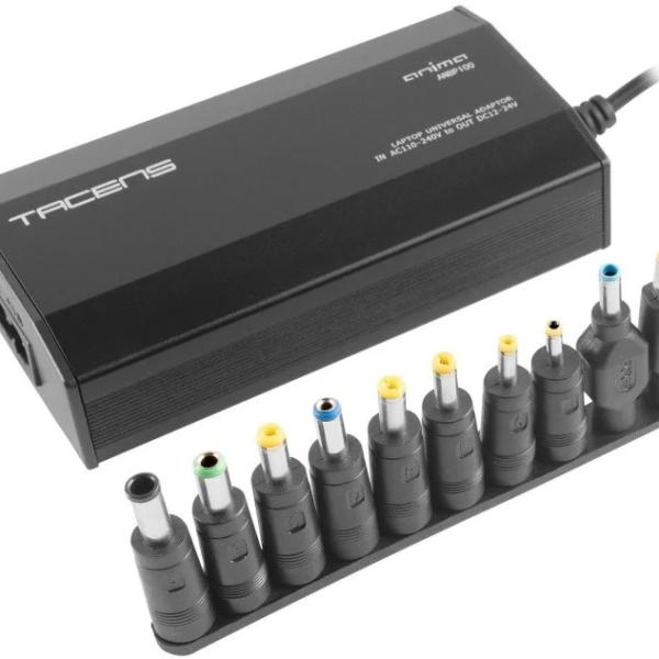 Carregador Universal Anima 100W p/ Portáteis c/ 8 Conetores (Preto) - TACENS