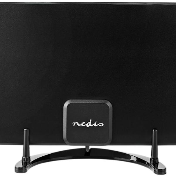Antena Interior TDT FM/VHF/UHF Amplificada 26dB c/ Filtro LTE700 (Preto) - NEDIS