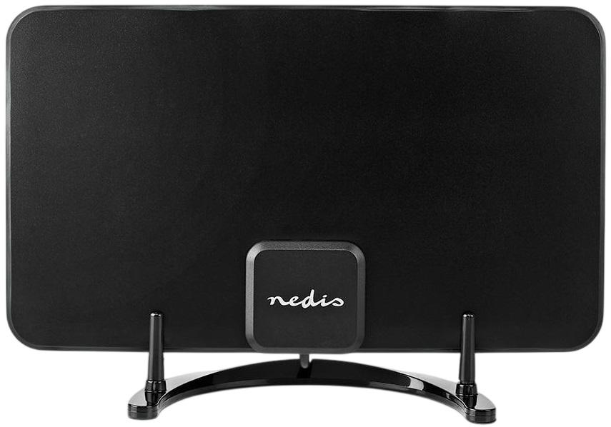Antena Interior TDT FM/VHF/UHF Amplificada 26dB c/ Filtro LTE700 (Preto) - NEDIS