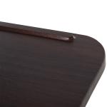 Mesa Auxiliar com Rodas para Sofá e Cama Altura Ajustável e Estrutura de Aço 77x40x76 - 100 cm Nogueira Escura