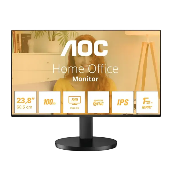 Monitor IPS LED 23.8 24B3HA2 Full HD 16:9 100Hz Adaptive - Sync (Preto) - AOC