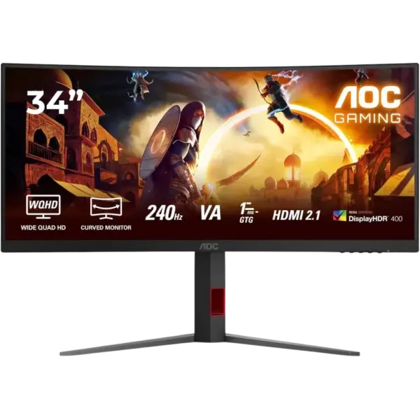 Monitor Curvo AOC Gaming 34" CU34G4Z Fast VA WQHD 240Hz 0.5ms