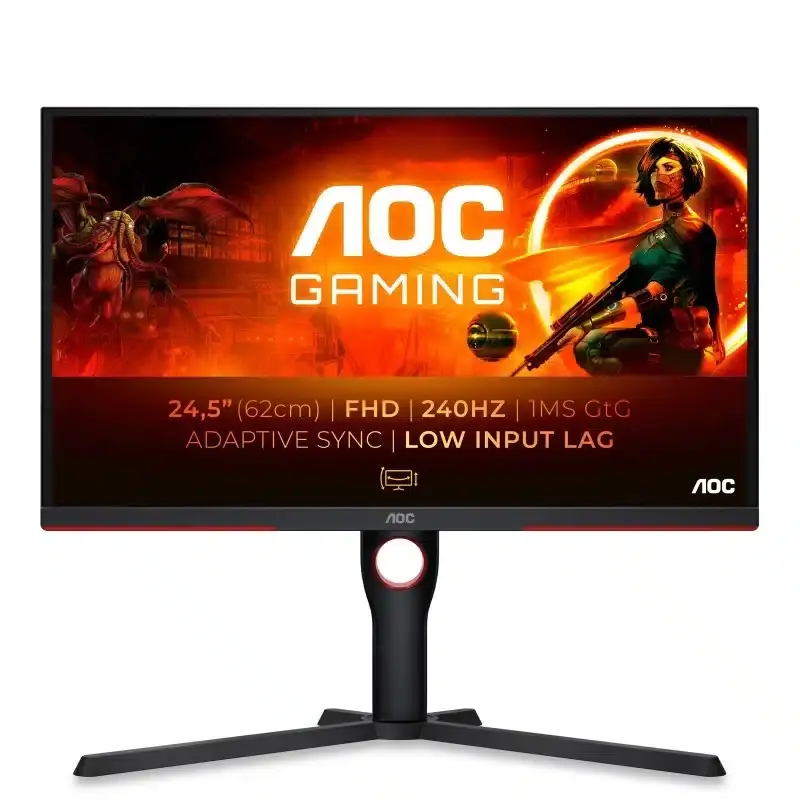 Monitor AOC VA 25" FHD 1MS 240HZ 25G3ZM/BK — Recondicionado