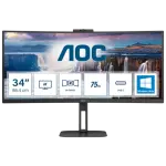 Monitor Curvo VA LED 34 CU34V5CW Wide Quad HD (Preto) - AOC