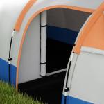 Tenda de Campismo Familiar para 2 - 3 Pessoas com 2 Áreas e Bolsa de Transporte Impermeável 420x200x150 cm Cinza e Laranja