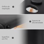 Marquesa de Massagem Dobrável Portátil com Apoio para a Cabeça Altura Ajustável e Bolsa de Transporte 186x60x58 - 81 cm Preto