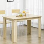 Mesa de Sala de Jantar para 4 - 6 Pessoas Estilo Moderno com Bancada de Melamina de Madeira Carga 50 kg 120x69x75 cm Carvalho