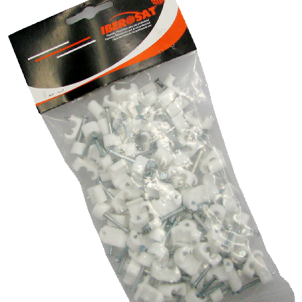 Pack 100x Abraçadeiras Duplas 5mm c/ Prego