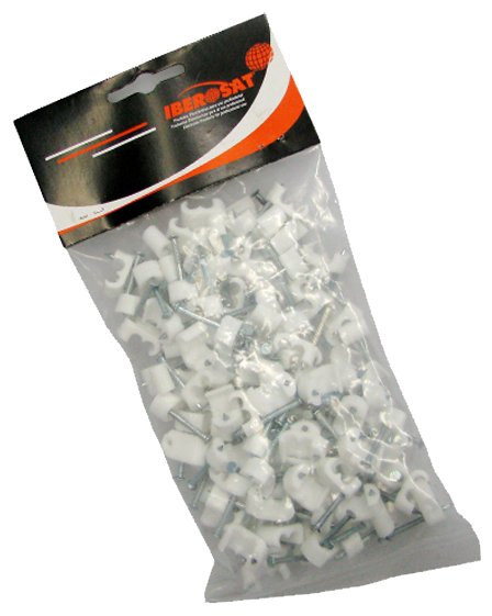 Pack 100x Abraçadeiras Duplas 5mm c/ Prego