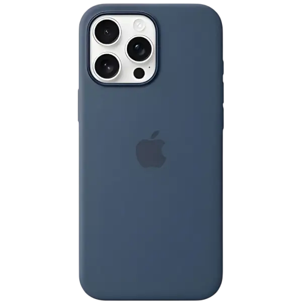 Capa Silicone iPhone 16 Pro Max c/ MagSafe (Azul Denim) - APPLE