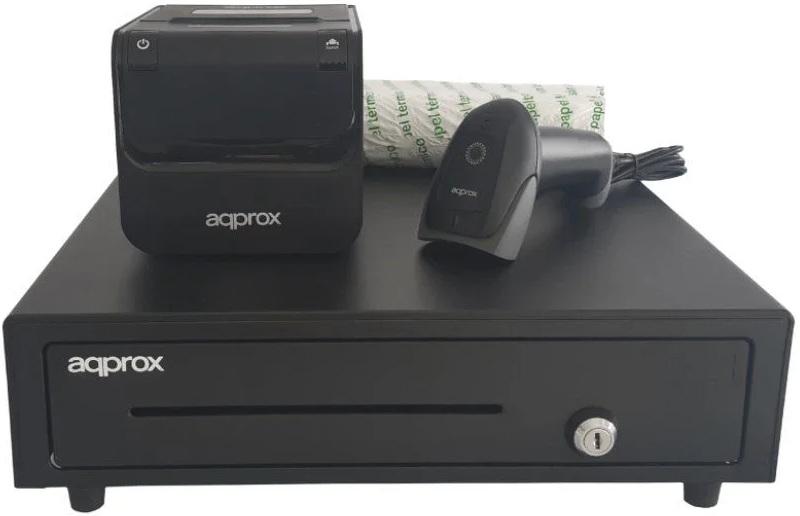 Pack POS APPROX 4180 Impressora POS80AMUSE + Gaveta CASH01 + Scanner LS22 + Rolo - APPROX