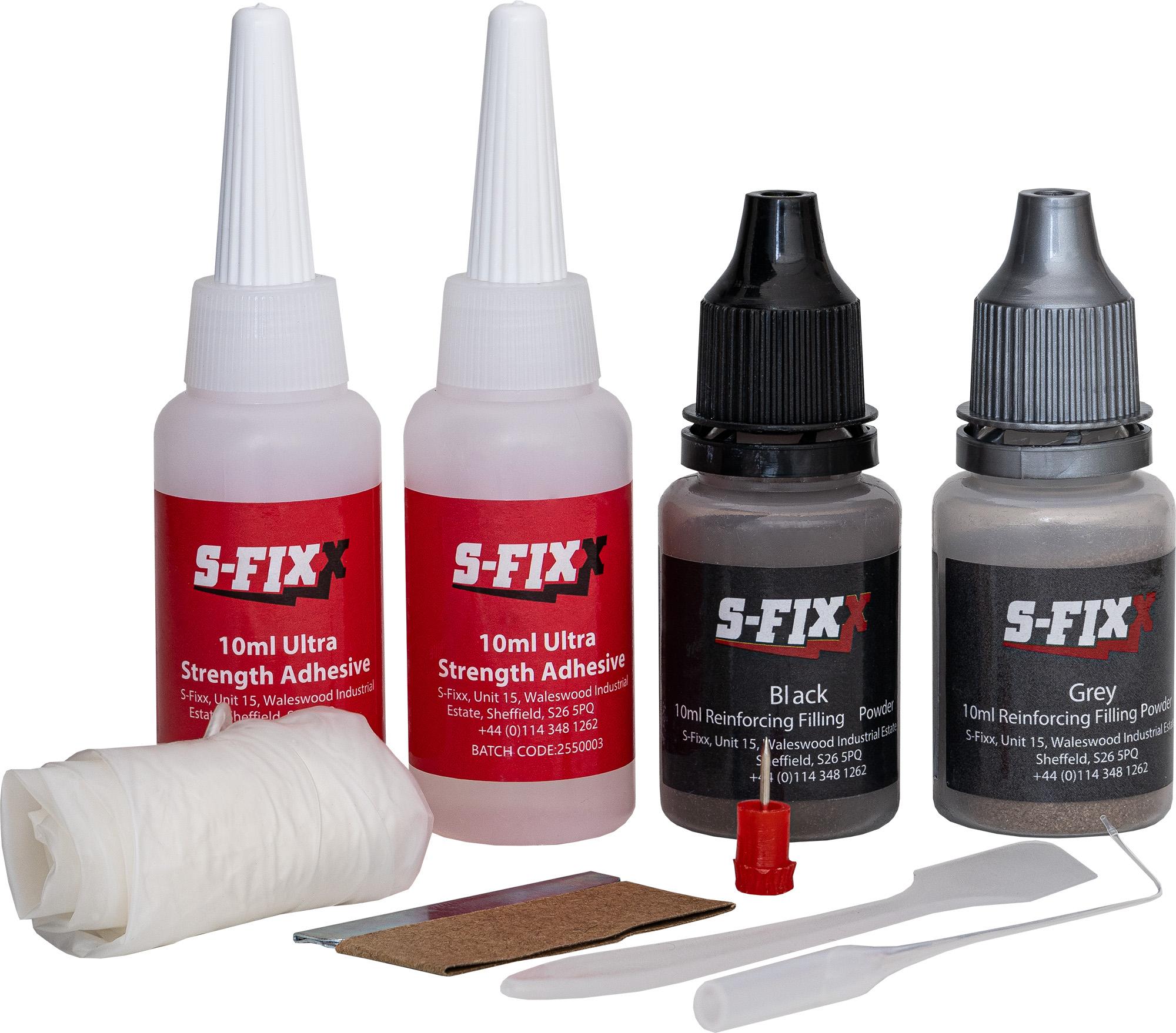 Cola Ultra Forte e Pó de Enchimento Reforçado - S - FIXX
