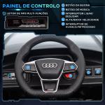 Carro Elétrico AUDI RS E - Tron GT 12V com 2 Motores Faróis LED Buzina Música USB 3 - 5km/h 103x58x41cm Preto