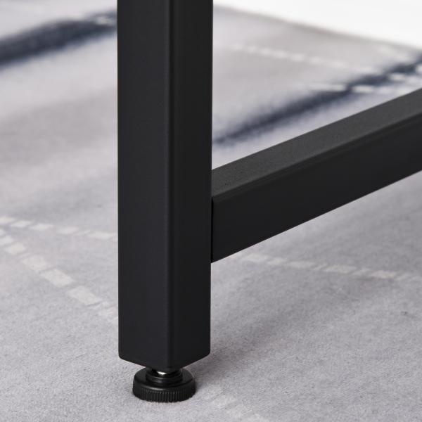 Secdretária Mesa de Computador com Pés Ajustáveis e Estrutura em Aço Secretária Estilo Moderno 120x60x73 cm Marrom Escuro e Preto