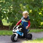 Mota Elétrica BMW para Crianças 6V com Faróis Música e Velocidade Máx. de 2,5 km/h 66x37x44 cm Azul