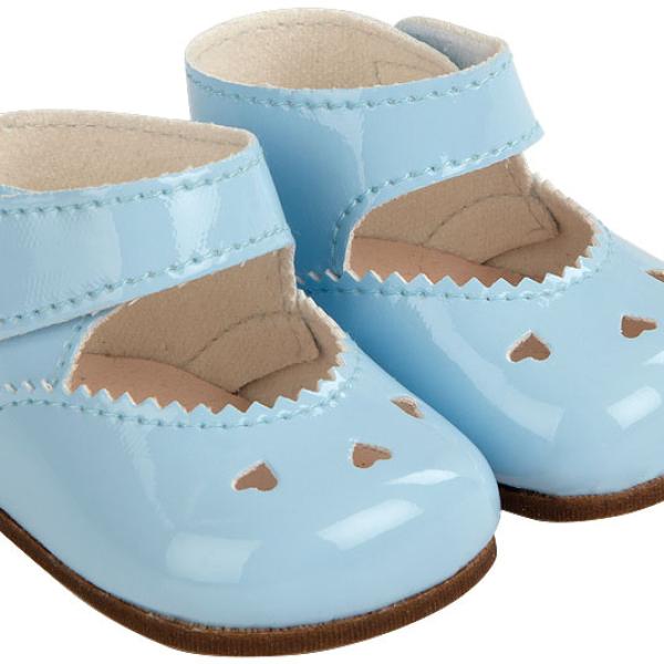 Reborns Set Sapatos Corações Azul Bonecos 45 cm - ARIAS