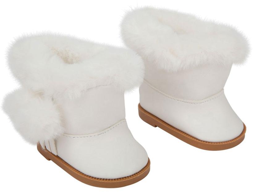 Set Botas Branco com Pelo para Bonecos 45 cm - ARIAS