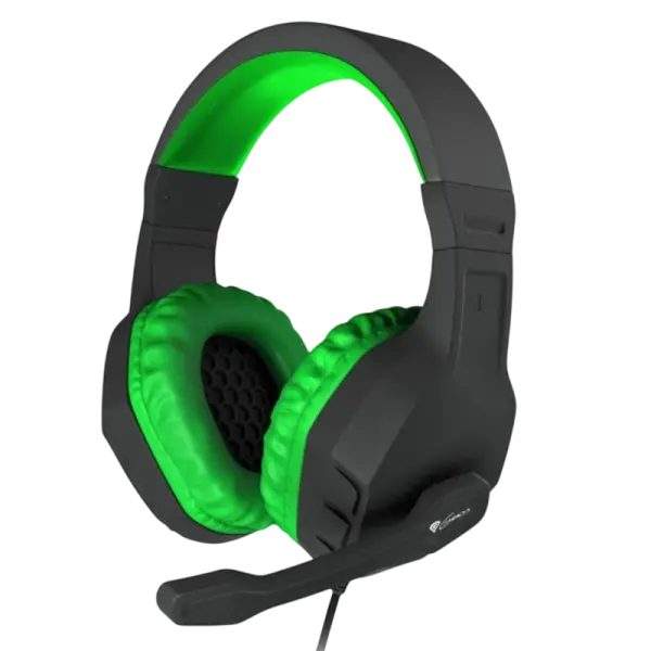 Auscultadores Headset Gaming Argon 200 c/ Microfone (Preto/Verde) - GENESIS