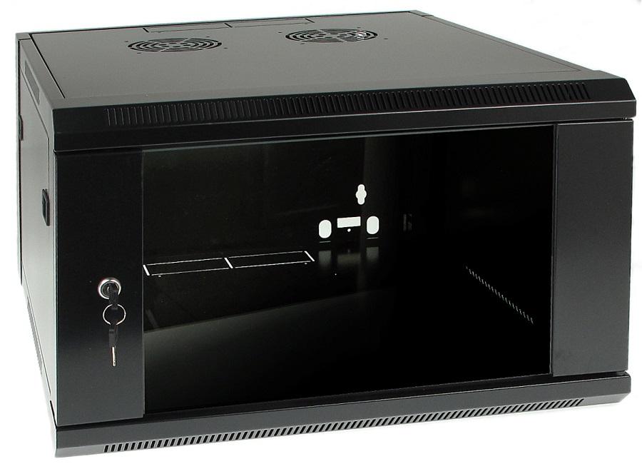 Armário Bastidor p/ Pendurar 19 6U (600mm) com Porta Vidro
