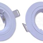 Pack 2x Aro Redondo Fixo Branco ESTANQUE IP65 p/ Lampadas MR16 - GU10