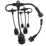 Cabo Eléctrico de Arraial (2x 1,5mm) IP65 220V c/ Suportes Lampadas E27 - 15 mts