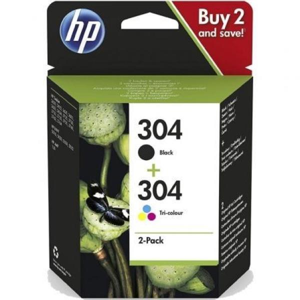 Tinteiro Original HP nº304 Multipack Preto e Tricolor