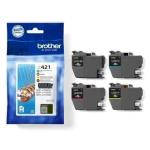 Tinteiro Original Brother Multipack LC421VAL Azul Magenta Amarelo Preto — Recondicionado