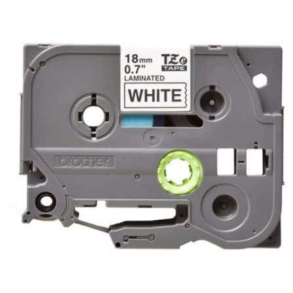 Fita Original Brother TZe - 241 Laminada Texto Preto em Fundo Branco 18mm x 8 metros