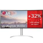Monitor Profissional Ultrapanorámico LG UltraWide 34WQ650 - W 34" WFHD Curvo Multimedia Regulavel em Altura Prateado e Branco