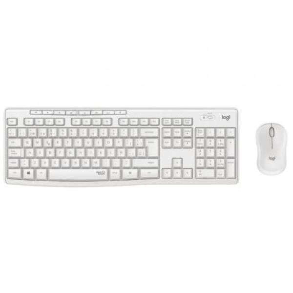 Teclado e Rato Sem Fios Logitech Silent Touch MK295 Branco — Recondicionado